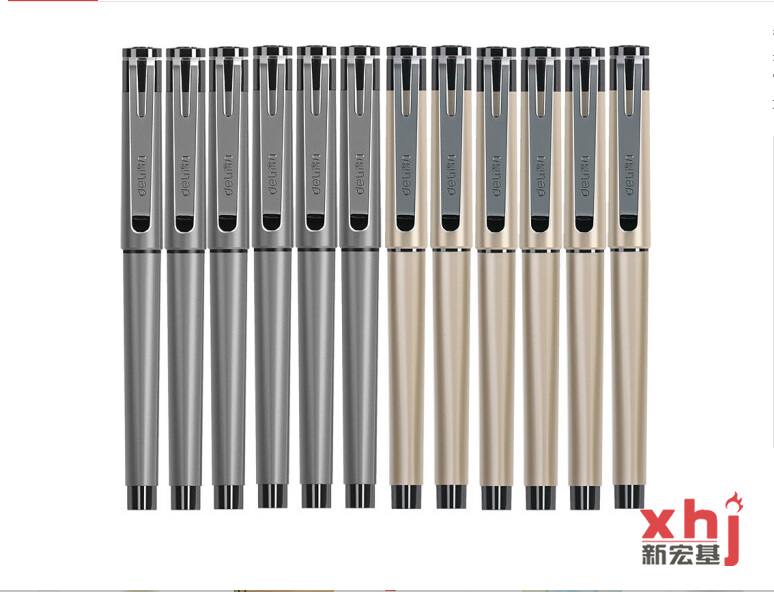 得力S96中性笔0.7mm子弹头(黑) 1支 0.7mm商务中性笔水笔签字笔 办公用品