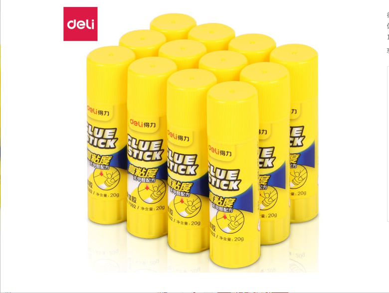 得力(deli)20g高粘度PVP固体胶水 无甲醛快干耐用胶棒 1支 办公用品 7092
