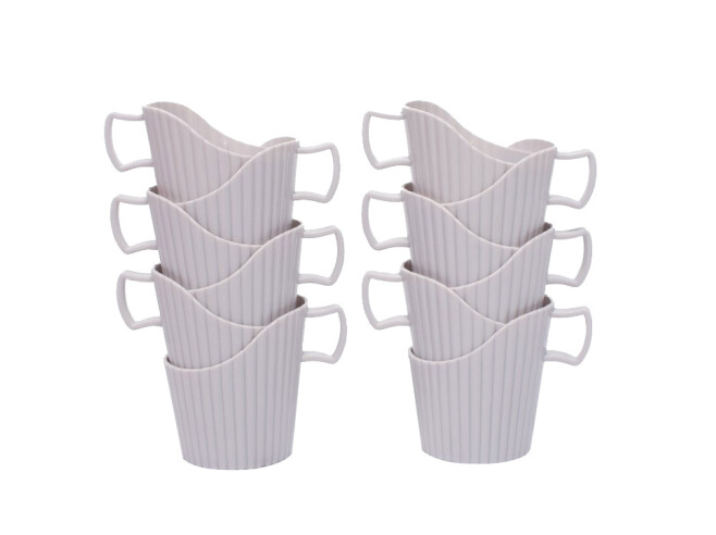 一次性纸杯托 茶托家用办公杯座 开水隔热托纸杯盒杯套 塑料杯托纸杯架 灰色 12个装