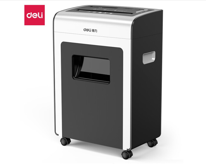得力(deli)5级保密办公商用碎纸机（单次6张 21L 持续10分钟 可碎卡碎光盘）9914