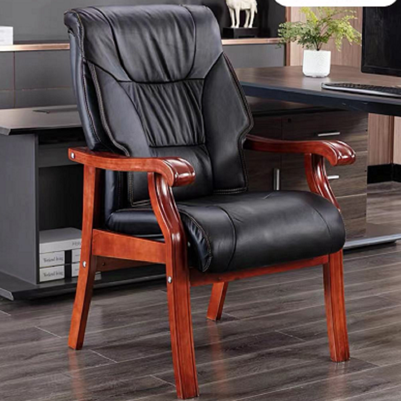 忠信诚 2011  木骨架为主的椅凳类  会议室椅子办公座椅皮艺家用实木舒适四脚椅 宽67cm*高110cm