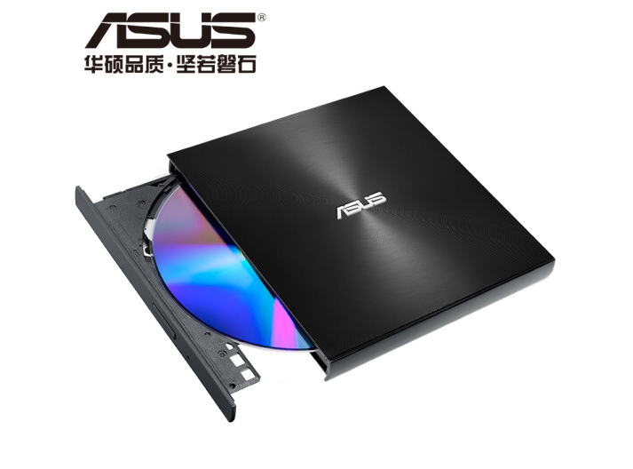 华硕 SDRW-08U10M-U 主机配件类  8倍速 外置DVD刻录机 移动光驱 支持USB/Type-C接口 (兼容苹果系统)-黑色