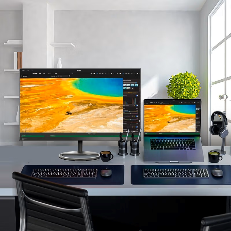 联想lenovo  M2712Q 液晶显示器 27英寸高清电脑显示器2K IPS屏 窄边框 HDMI和P接口